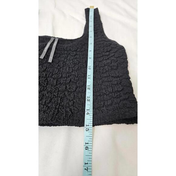 Anthropologie Women's Textured Crop Top Black Size Small - Picture 5 of 6